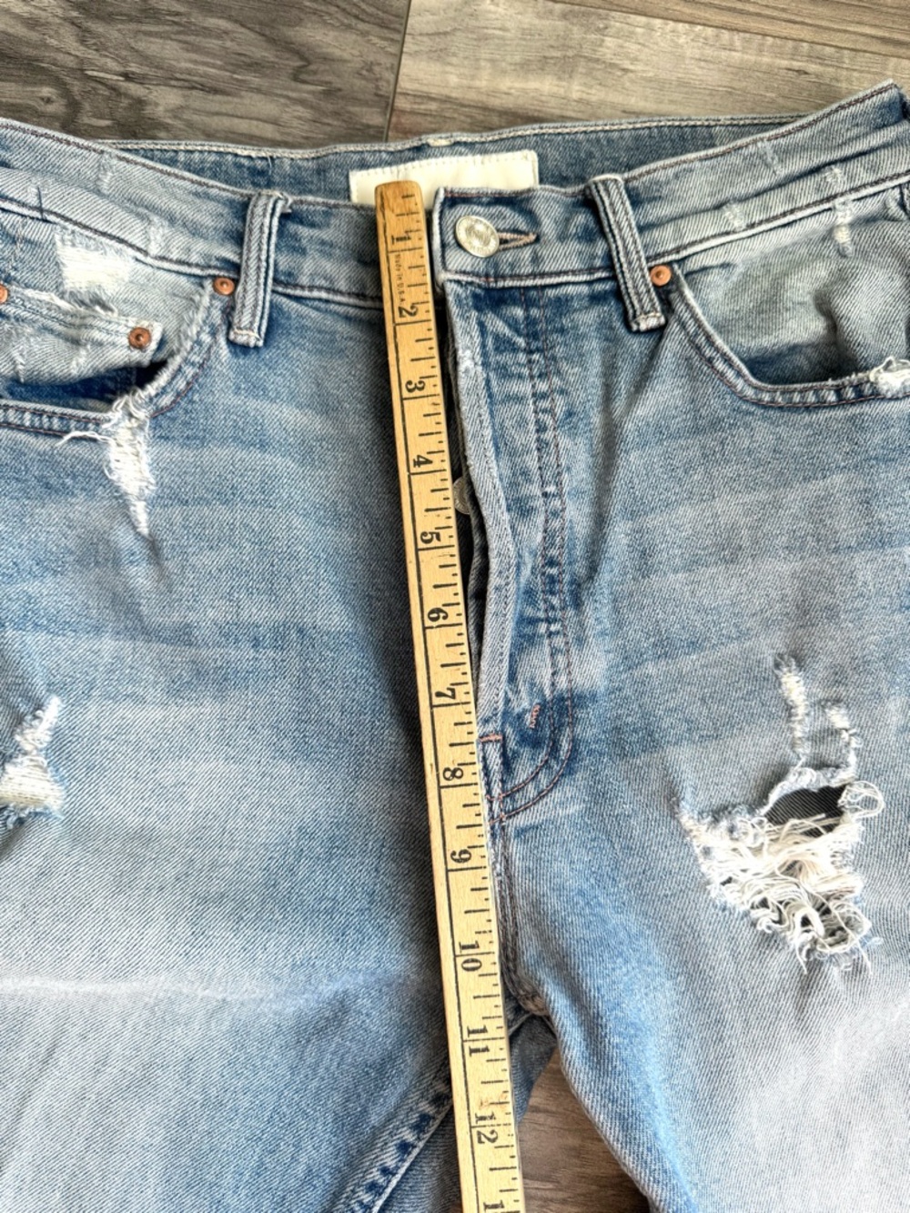 Mother Superior Tomcat Ankle Quite Contrary Wash Distressed Jeans sz 26 - Picture 3 of 11